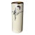 Laura Zindel Hand Made Stenciled Chickadee Earthenware Vase For Sale