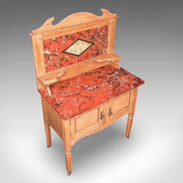 Wood Antique Washstand, English, Pine, Dressing Table, Country House, Edwardian, 1910 For Sale - Image 7 of 11