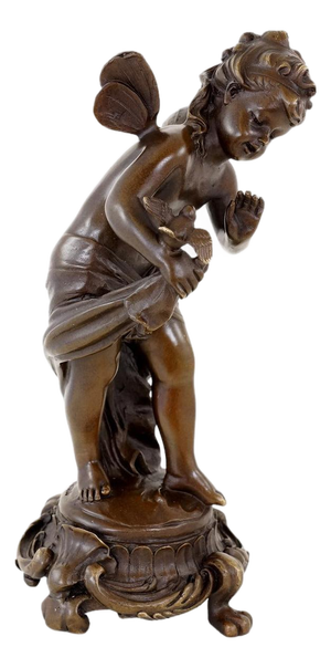 Art Nouveau Fairy Sculpture, Brown Patinated Bronze