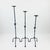 Hand Forged Iron Candelabra Set of 3 (82-101cm) Antique Copper Finish Knotted Stem with Arched Base For Sale - Image 6 of 6