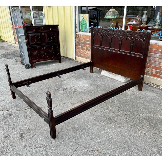 Antique Full Bed Attributed to John Widdicomb For Sale - Image 6 of 11