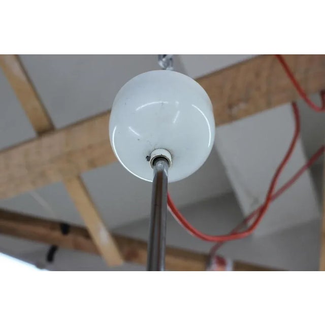 Maroon Space Age Chandelier attributed to Napako, Czechoslovakia, 1970s For Sale - Image 8 of 13