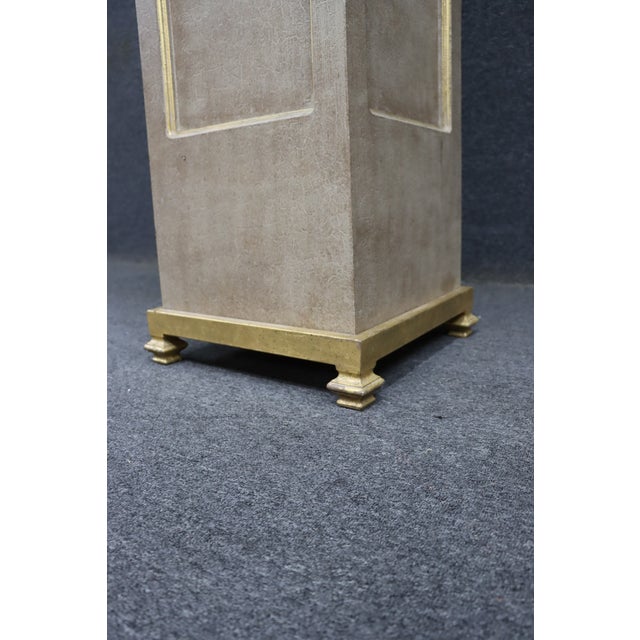 Hollywood Regency Painted Pedestal Stand For Sale - Image 11 of 12