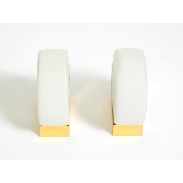 1960s Brass Wall Lamps with Round Glass Shades from Kaiser Leuchten, 1960s, Set of 2 For Sale - Image 5 of 18