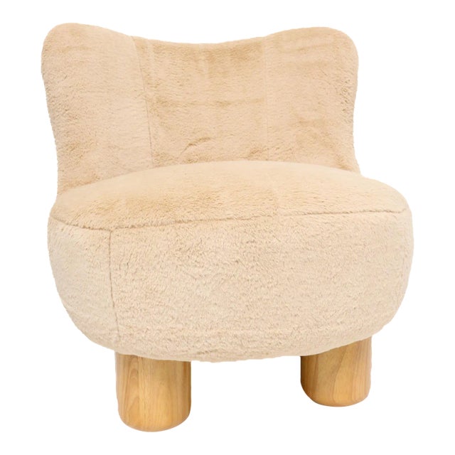 Occasional Plush Lounge Chair For Sale
