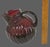 Ruby Red Vintage Anchor Hocking Royal Ruby Red Swirl Tilted Ball Pitcher For Sale - Image 8 of 9