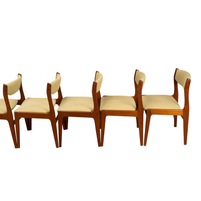 1980s Set of 8 Danish Modern Solid Teak Dining Chairs Acquired From D-Scan For Sale - Image 18 of 18