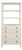 Matthew Izzo Home Brooke Antique White Lacquer Four Drawer Etagere For Sale