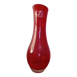 1980s Alessandro Coppola Murano Italy Red Vase