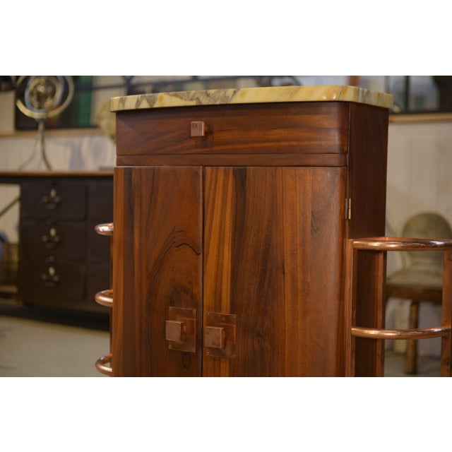 Brown Vintage Art Deco Console Table, 1940s For Sale - Image 8 of 14