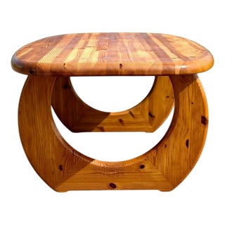 Danish Brutalist Oregon Pine Coffee Table, 1970s For Sale