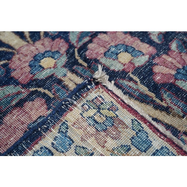 Antique Kerman Rug 8'8'' X 11'8'' For Sale - Image 9 of 10