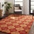Textile 6x9 Opulent Classic Coral Diamond Contemporary Handknotted Afghan Wool Rug For Sale - Image 7 of 7