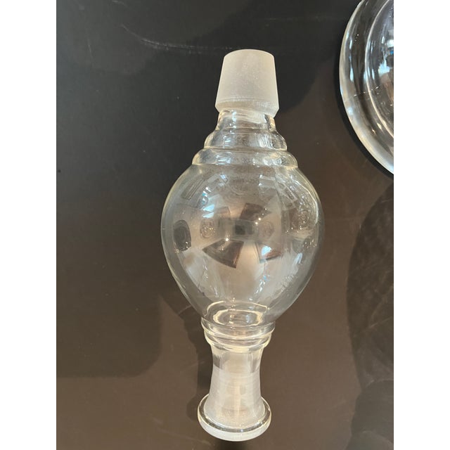 Antique (Circa 1920-1930) Apothecary Jars Owen’s Illinois/Corning Glass Circa 1940 - a Pair For Sale - Image 6 of 13