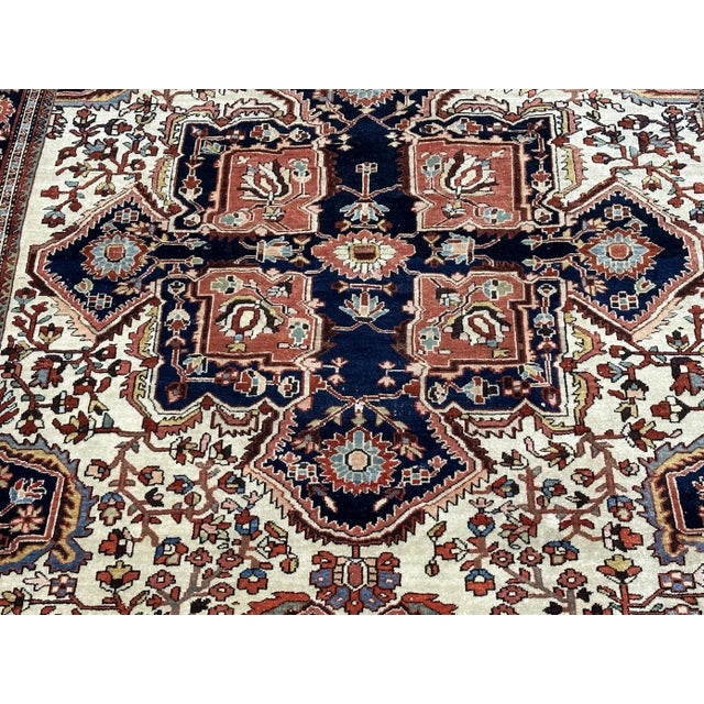 Ivory Antique Persian Farahan Sarouk Rug 4'6" X 6'9" For Sale - Image 8 of 11