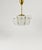Petite Curved Basket Chandelier in Brass & Glass attributed to J. T. Kalmar for Kalmar, Austria, 1950s For Sale - Image 3 of 18