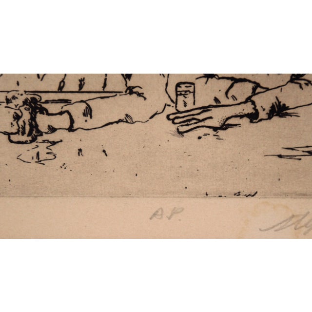 1970s "Conversations at the Bar" Figurative Animal Etching by Stephen Martin For Sale - Image 11 of 12