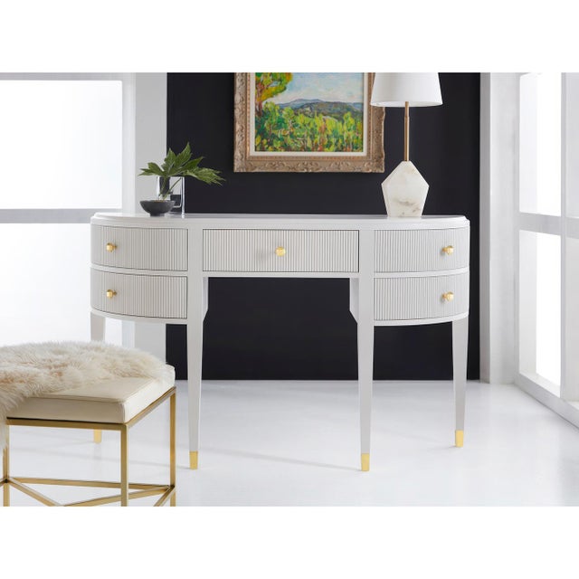 Mid-Century Modern Painted Art Deco Console Vanity For Sale - Image 3 of 6