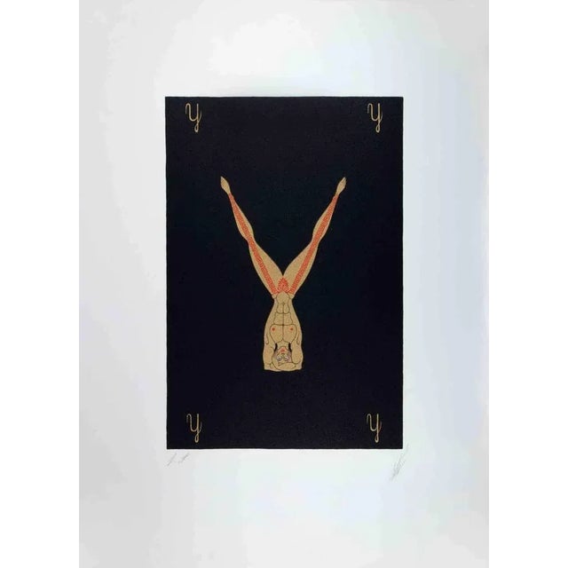 Erté, Letter Y, 1976, Lithograph and Screen Print For Sale - Image 4 of 4