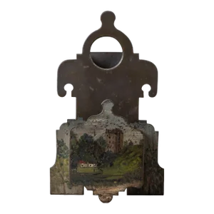 Scottish Painted Brass Match Holder