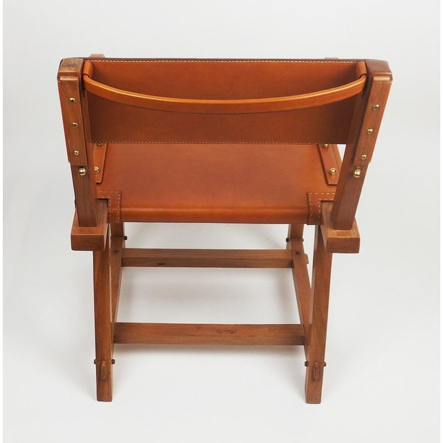 Leather Armchair by Jacques Adnet, 1940s For Sale - Image 10 of 14