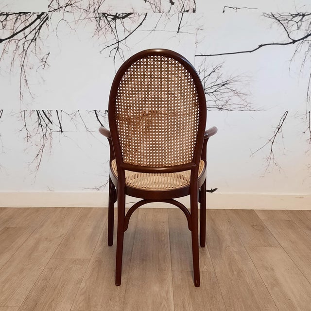 Brown Bentwood and Rattan Dining Chairs from Thonet, 1982, Set of 6 For Sale - Image 8 of 15