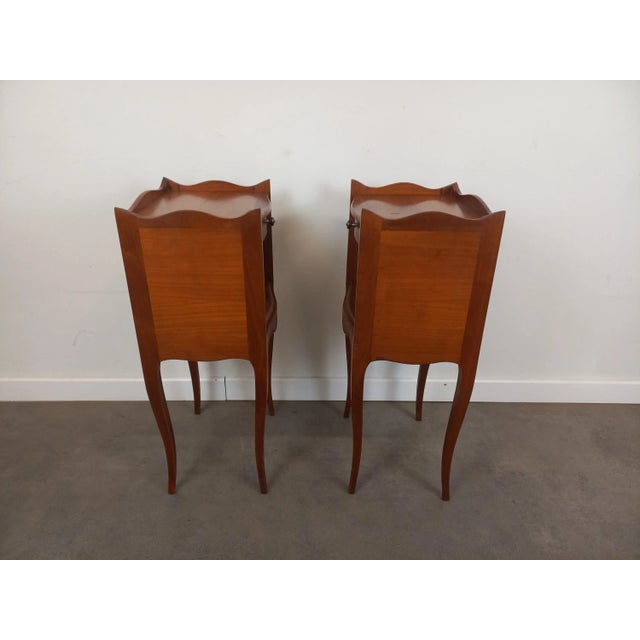 Louis XV Style Bedside Tables, 1950s, Set of 2 For Sale - Image 10 of 17