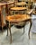 French French Louis XV Two-Tier Side Table – Marquetry Accent Table With Raised Upper Shelf & Gilt Bronze Mounts For Sale - Image 3 of 5