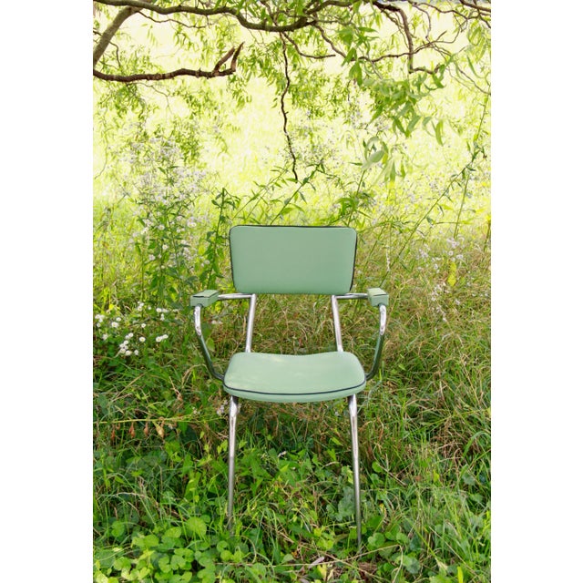 Industrial Italian Skai Desk Chair, 1950s For Sale - Image 3 of 6