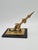 Modern Space Age Rocket Figurine in Bronze Gold on Black Marble, 1970s For Sale - Image 3 of 9