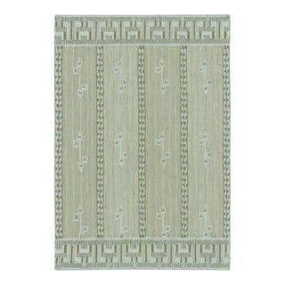Rug & Kilim’s Scandinavian-Inspired Rug, “Marta Stripe" Design in Sage and Olive For Sale