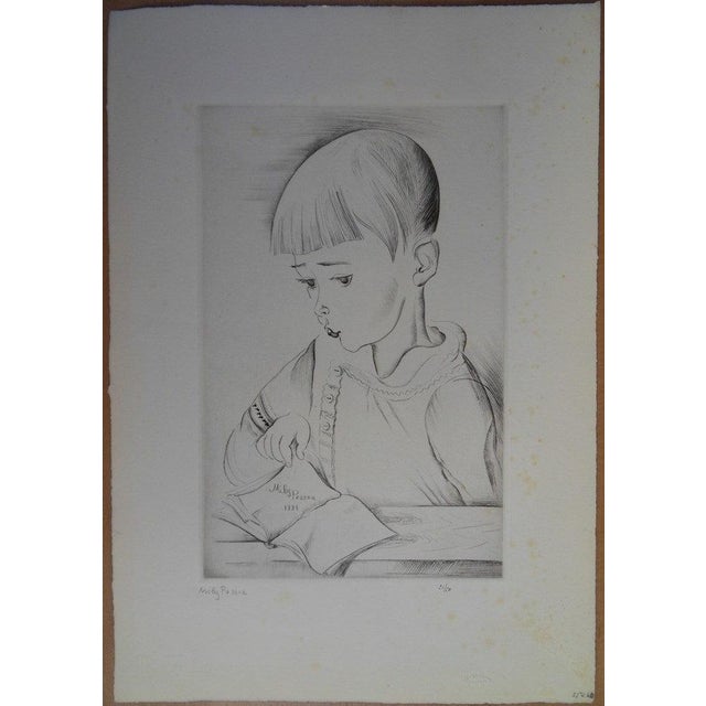 Mily Possoz, Jeune lecteur, Etching For Sale