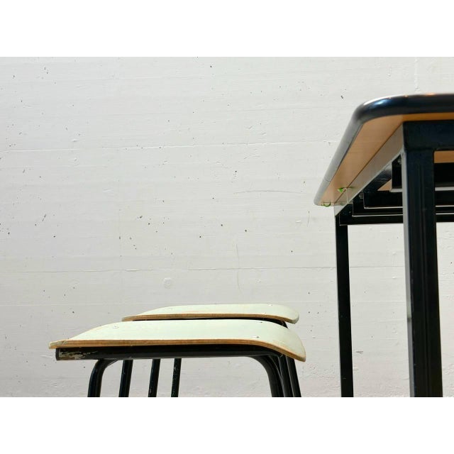 Vintage Kelko Table Set with Lacquered Stools, 1960s, Set of 5 For Sale - Image 10 of 16