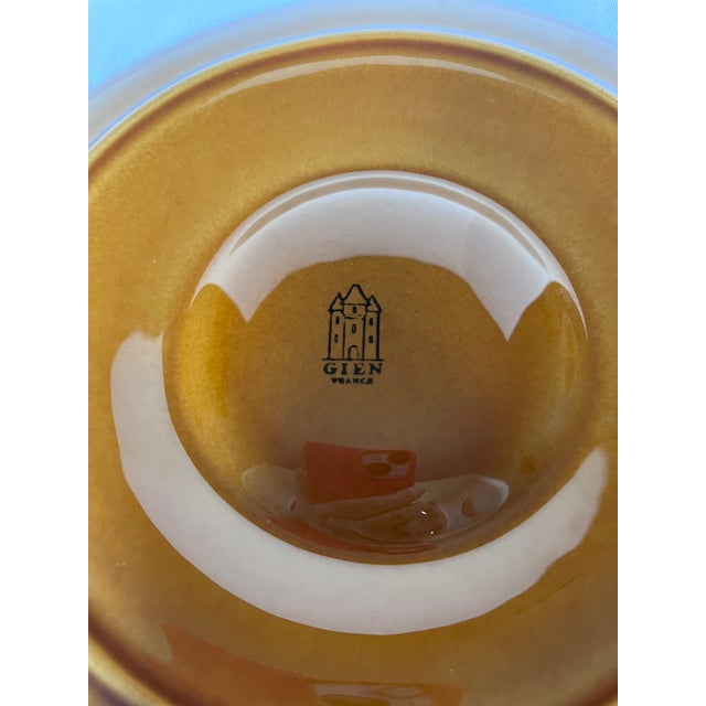 1970s Gien Gold Glaze Majolica Artichoke Plate For Sale - Image 12 of 13