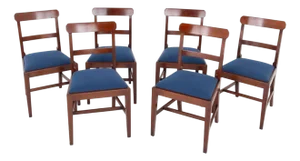Georgian Dining Chairs in Mahogany, Set of 6