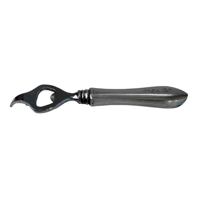 1960s Italian Sterling Bottle Opener, Engraved For Sale