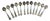 Large Silver-Plated Spoons in Russell Pattern by Mappin & Webb, Set of 12 For Sale