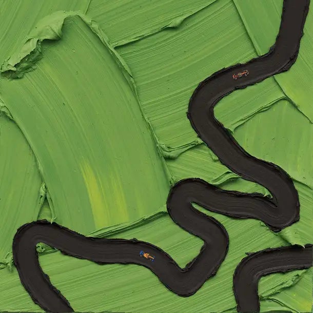 Werner Bronkhorst, On the Right Track, Formula 1 2025 Giclée print on Hahnemühle Photorag paper with black solid wood...