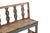 This Vintage Indian Painted Teakwood Bench is constructed from solid teakwood, featuring a decorative open-back design...