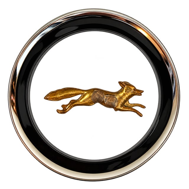 Running Fox Coasters With Black & Silver-Tone Frames – Set of 4 For Sale - Image 4 of 4