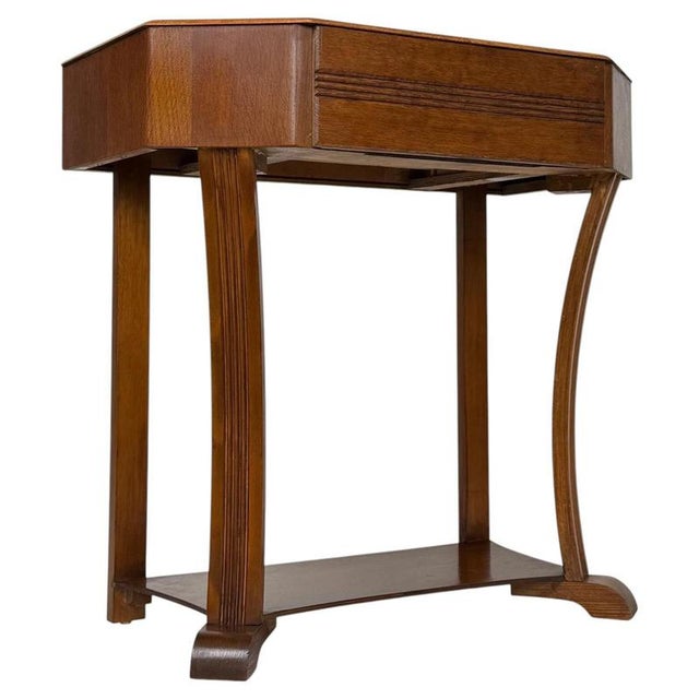 Antique English Golden Oak Side Table, 1900s For Sale - Image 13 of 13