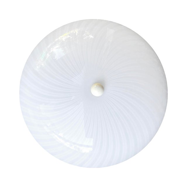 Italian Modern Ceiling Lamp With Plexiglass Shade, Italy, 1970s/1980s. For Sale - Image 6 of 9