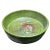 Chinese Vintage Distressed Green Graphic Round Shape Wood Bucket For Sale - Image 4 of 7