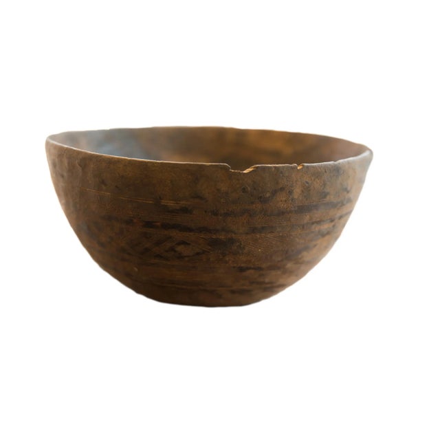 Wood Vintage African Wooden Bowl For Sale - Image 7 of 7