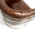 Metal Pasargad Home Vicenza Genuine Leather Barrel Chair, Brown For Sale - Image 7 of 9
