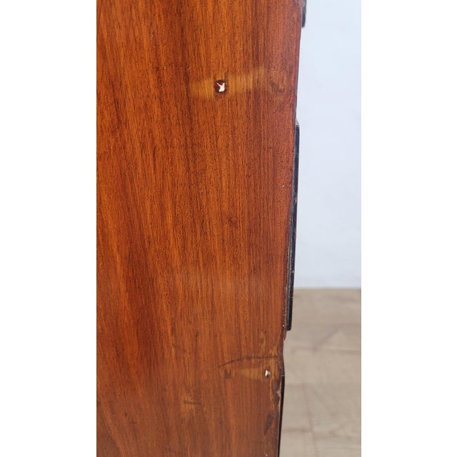 Vintage Secretaire in Teak and Leather, 1930s For Sale - Image 16 of 18