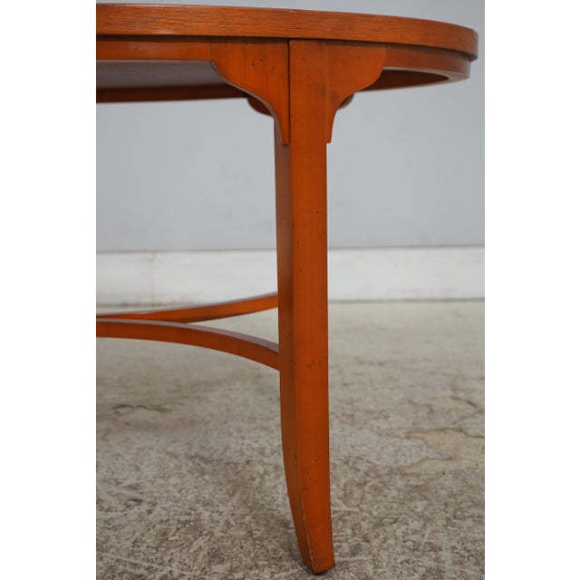 English Yew Wood Oval Coffee Cocktail Table For Sale - Image 4 of 13