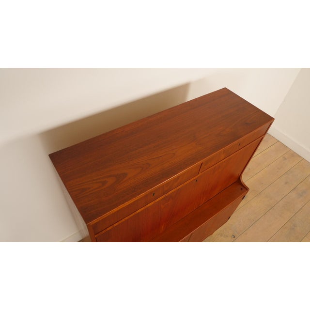 Vintage Teak Bar Cabinet by H. P. Hansen, 1960s For Sale - Image 14 of 18