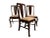 Arts & Crafts Queen Anne Style Oak and Lee Jofa Linen Dining Chairs, Set of 3 For Sale - Image 11 of 13