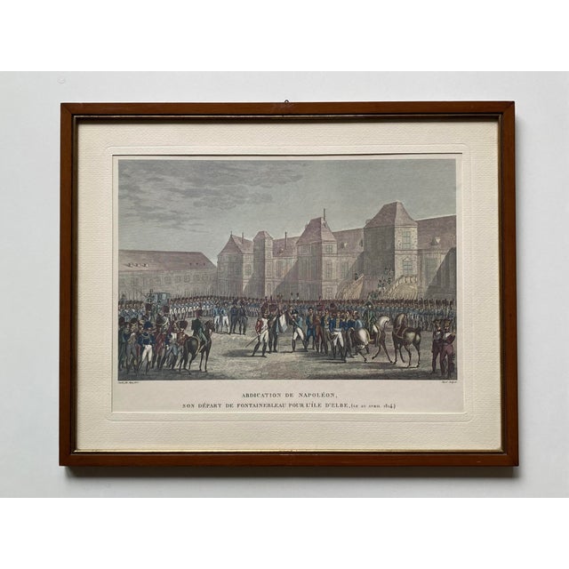 François Pigeot, Napoleon's Abdication at Fontainebleau, 1800s, Engraving For Sale - Image 8 of 8